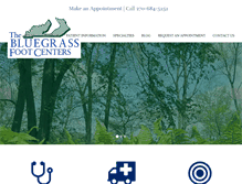 Tablet Screenshot of bluegrassfootcenters.com